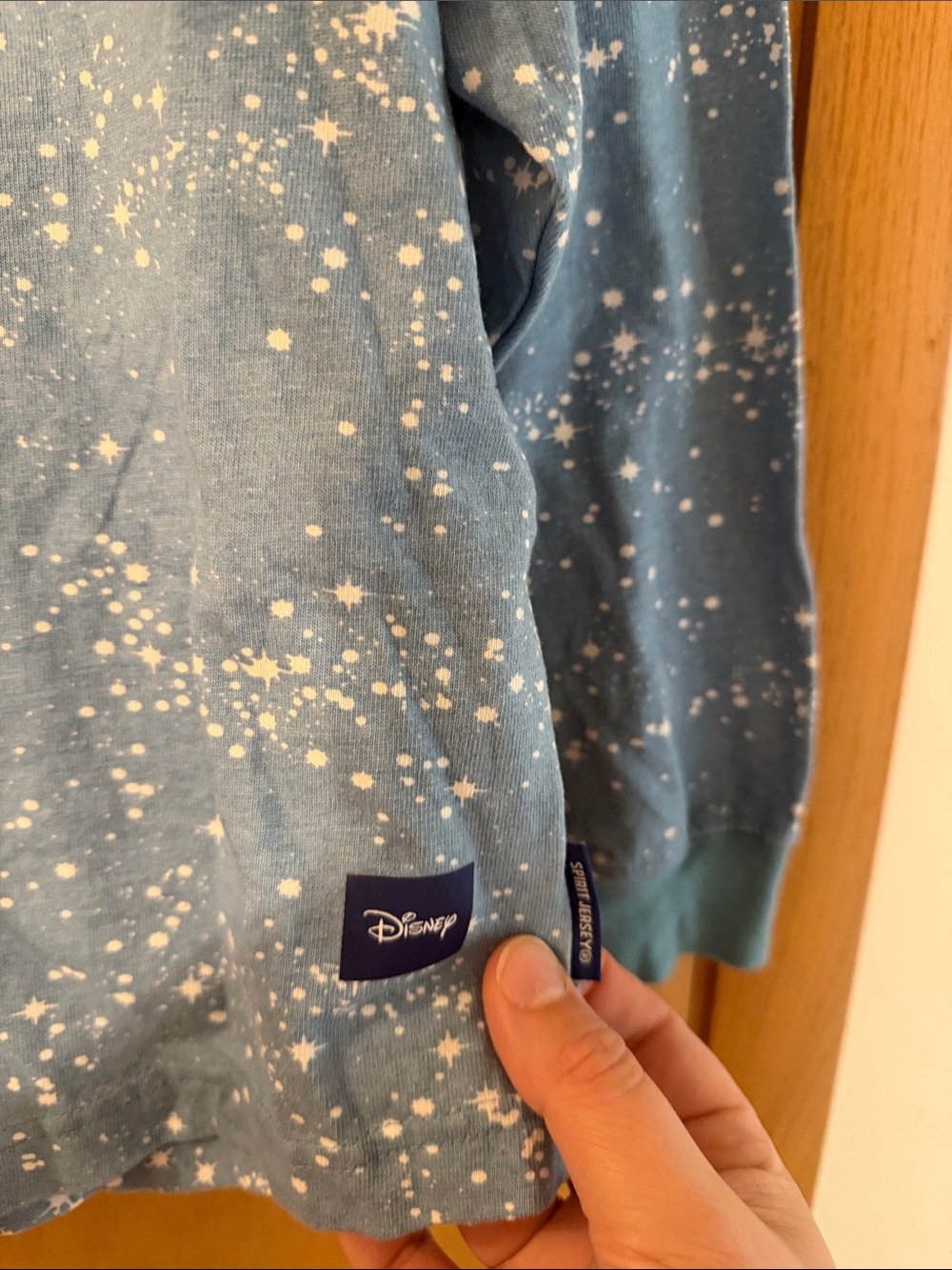 Disney Tomorrow Land Star Print Crewneck Spirit Jersey Sweatshirt Blue Small - Picture 3 of 9